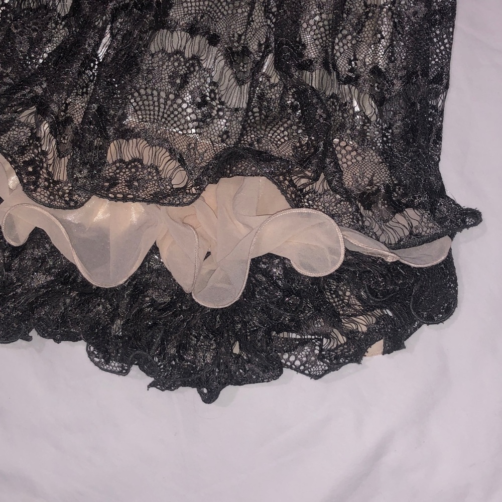 Cecico Collection Lace Strapless Mini Dress with Ruffle Hem S - Picture 4 of 8